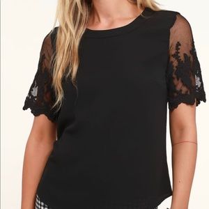 Lulu’s Lisa Marie Black Embroidered Top